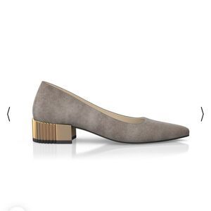 Girotti - New Metallic Gray Block Heel Pump